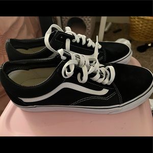 Mens Black and White Vans